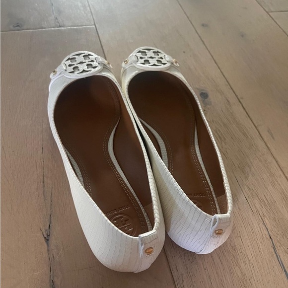 Tory Burch White Leather Ballet Flats 8.5 - Picture 6 of 6